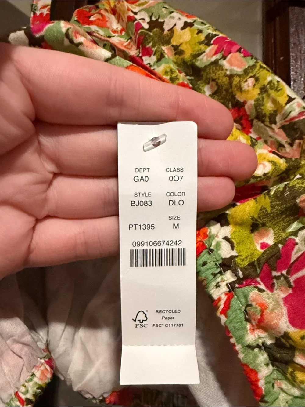 NWT JCREW Floral Ruffle Cropped Tank Top - Multicolor SIZE M